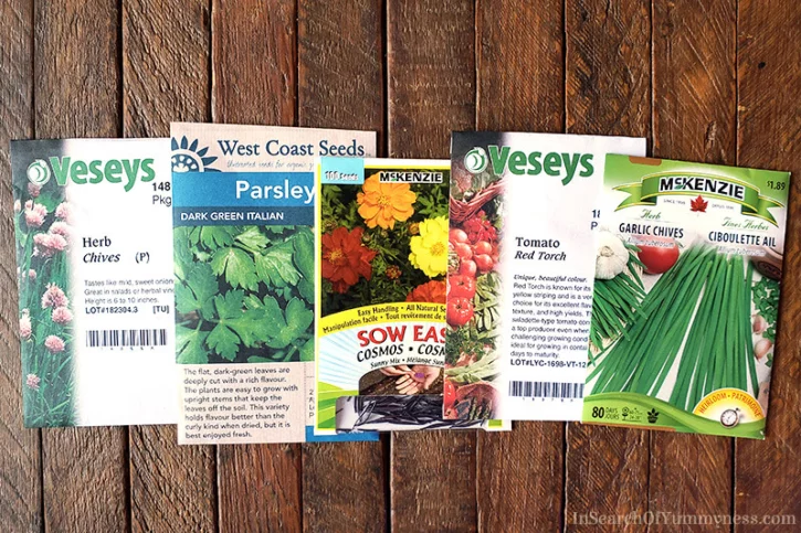 Packets of Canadian plant seeds | InSearchOfYummyness
